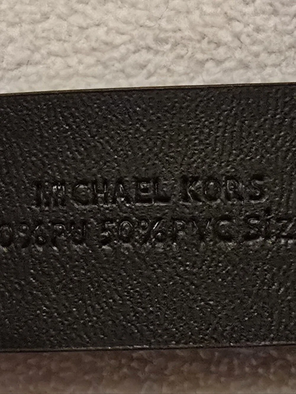 Michael Kors Belt Size XL Black PVC Faux Leather Great Condition